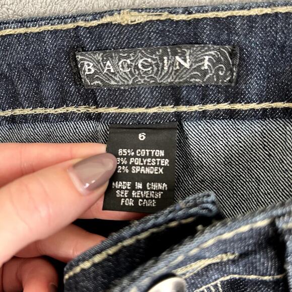 Baccini Women's 6 Affliction Style Denim Skirt Y2K Alt Grunge - Picture 6 of 10